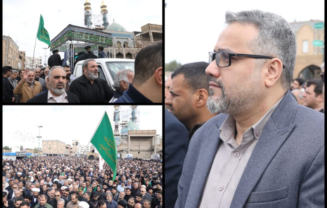 حضور پرشور خانواده بزرگ نیشکر در مراسم تشییع آیت‌الله شفیعی